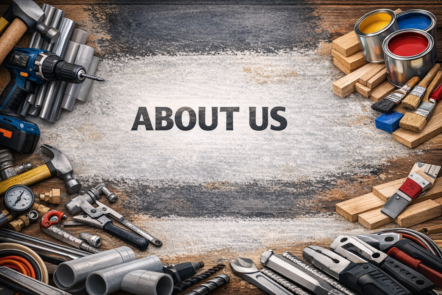 Tools and materials around 'About Us'